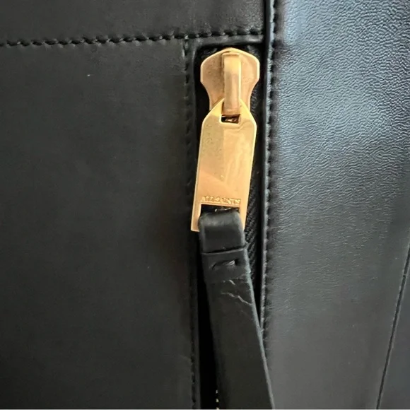 All Saints Black Leather Hobo Bucket Bag Shoulder Bag - Picture 5 of 8